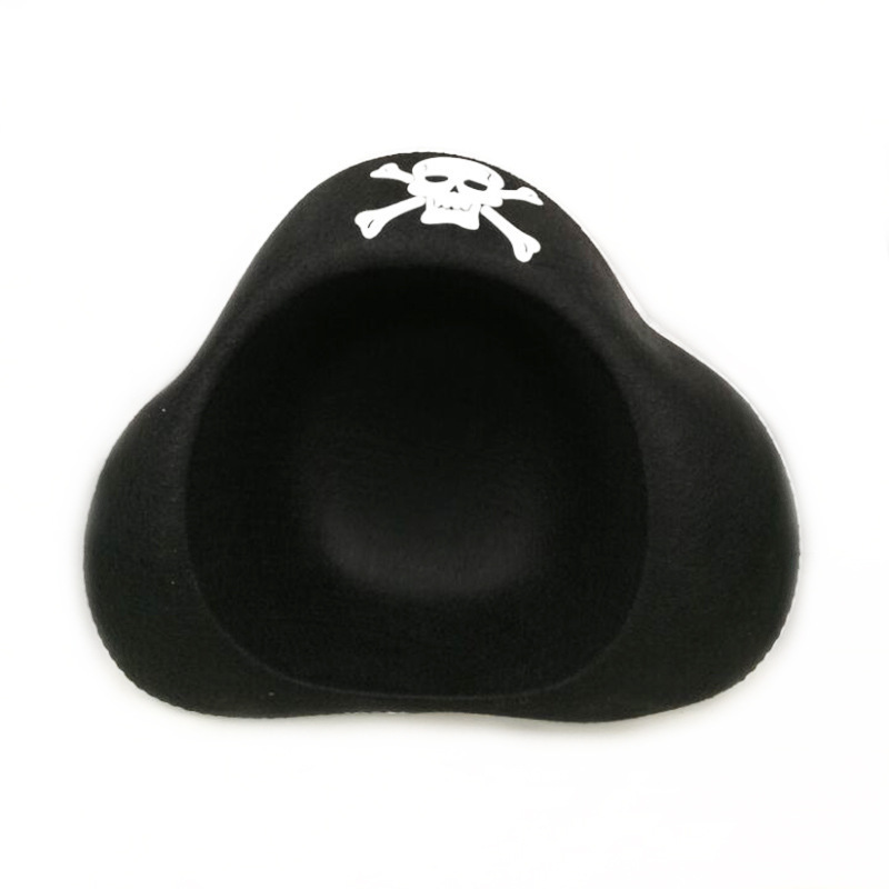 Wholesale Skull Print Caribbean Pirate Captain Cosplay Dress-Up Theme Party Hats Accessories Pirate Decorations Caps