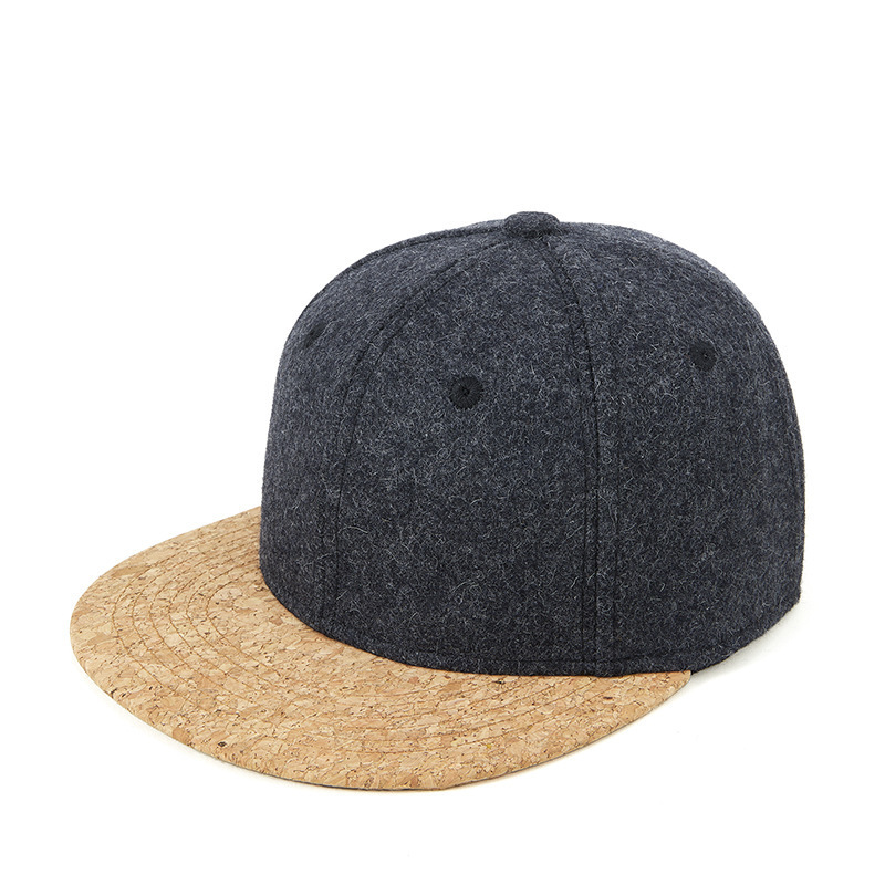 Autumn And Winter New Trendy Warm Wood Grain Wool Hip-Hop Hat For Men And Women Street Dance Flat Brim Cap Factory Wholesale