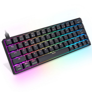 Hot AK63 GK63 gaming mechanical keyboard 60 gateron optical switches plastic case keyboard mini teclado