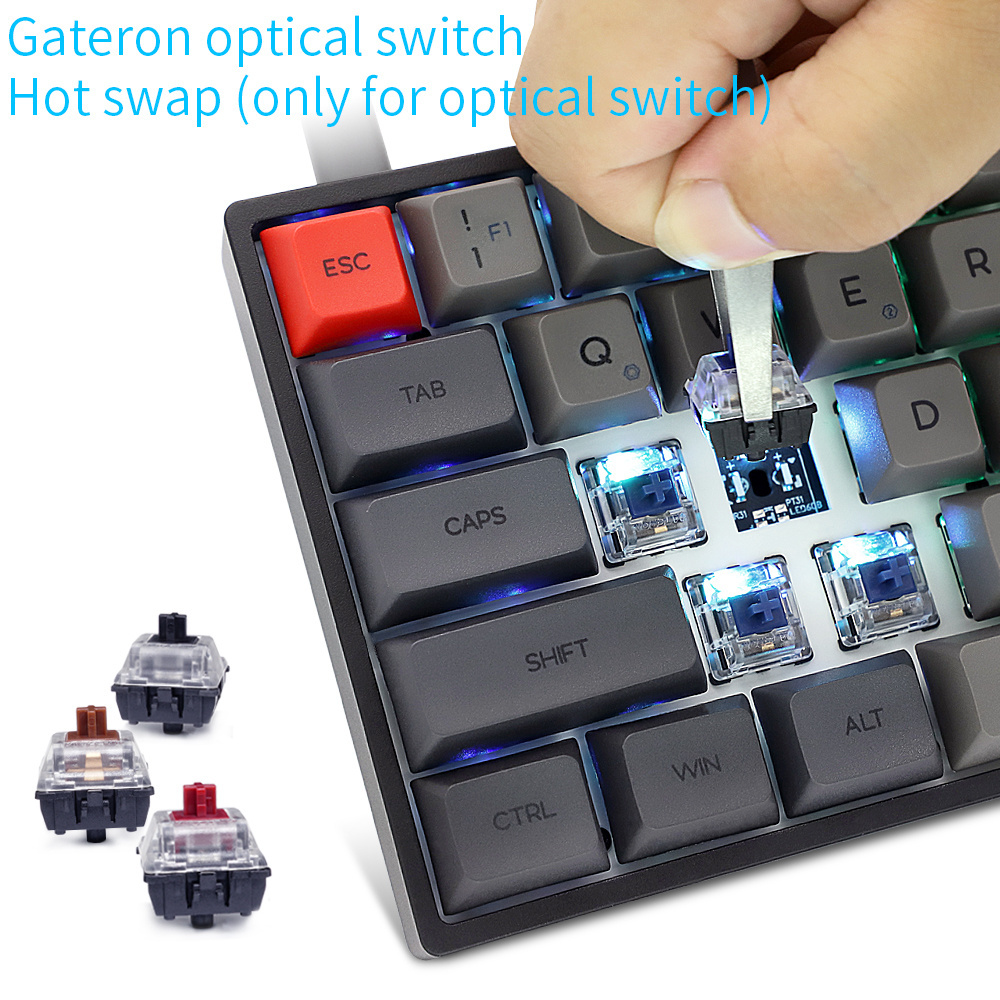 Backlight Gaming Keyboards Mechanical Switches Optical Multi Color Keyboards RGB Rgb Teclado Gamer Customized Box Usb Desktop