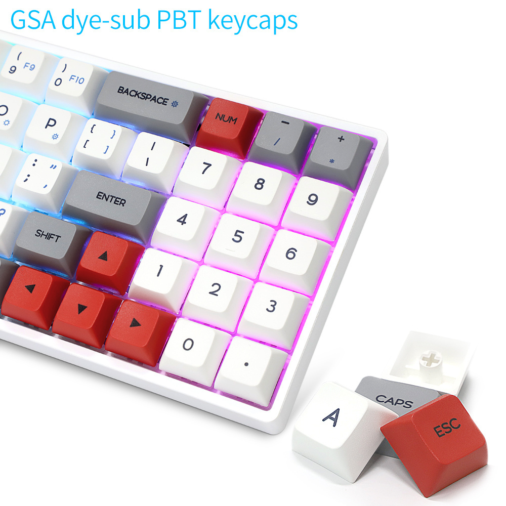 SK71 71 keys game mechanical keyboard 68% keypad PBT programming keyboard hot swappsble switch