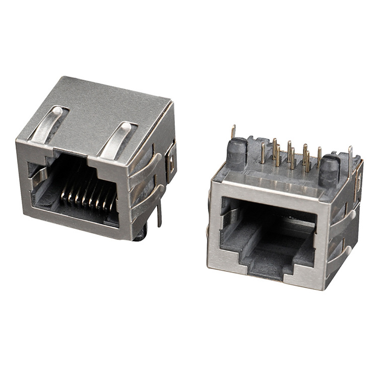 Tab up 1 port electrical network ethernet RJ45 connector 8Pin connecteur rj45 modular jack pcb jack 8P8C rj45 female connector