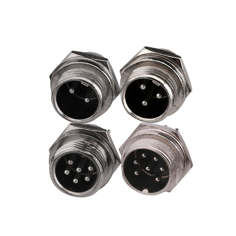 GX16 aviation plug 5pin M16 M12 connector male female power IP68 waterproof gx12 aviation connector Panel 7p M12 connector