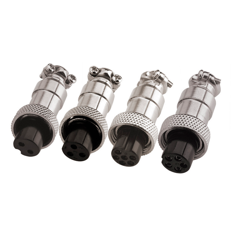 GX16 aviation plug 5pin M16 M12 connector male female power IP68 waterproof gx12 aviation connector Panel 7p M12 connector