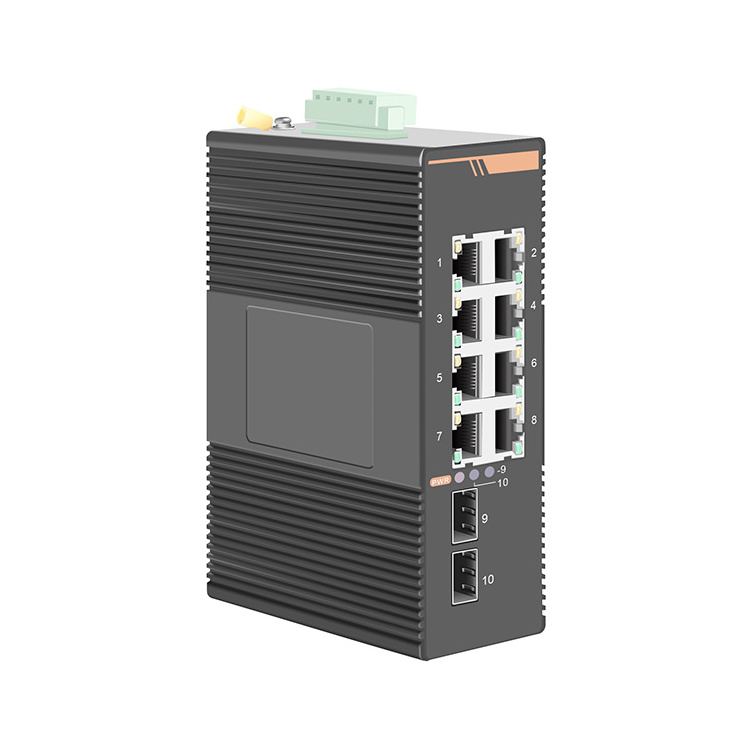 free sample managed din rail  industrial grade gigabit ethernet passive 12V 24V 48V 8 port POE switch