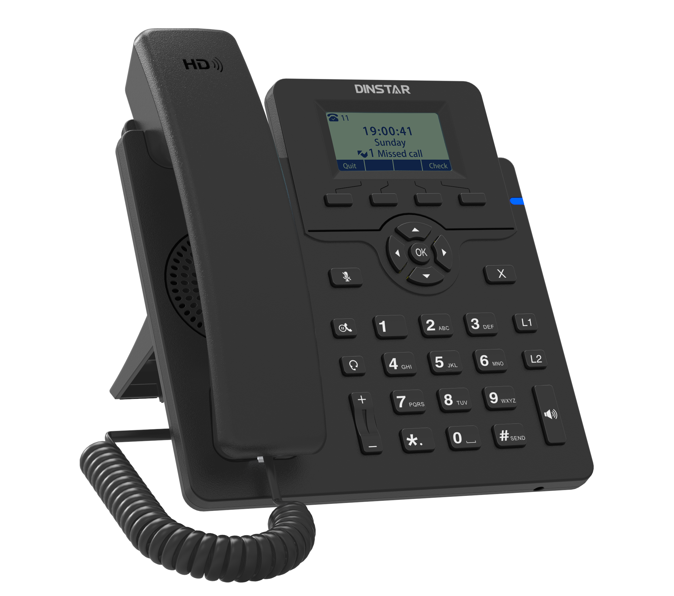 VoIP Phone Office IP Telephone System 2 SIP Lines IP POE Phone