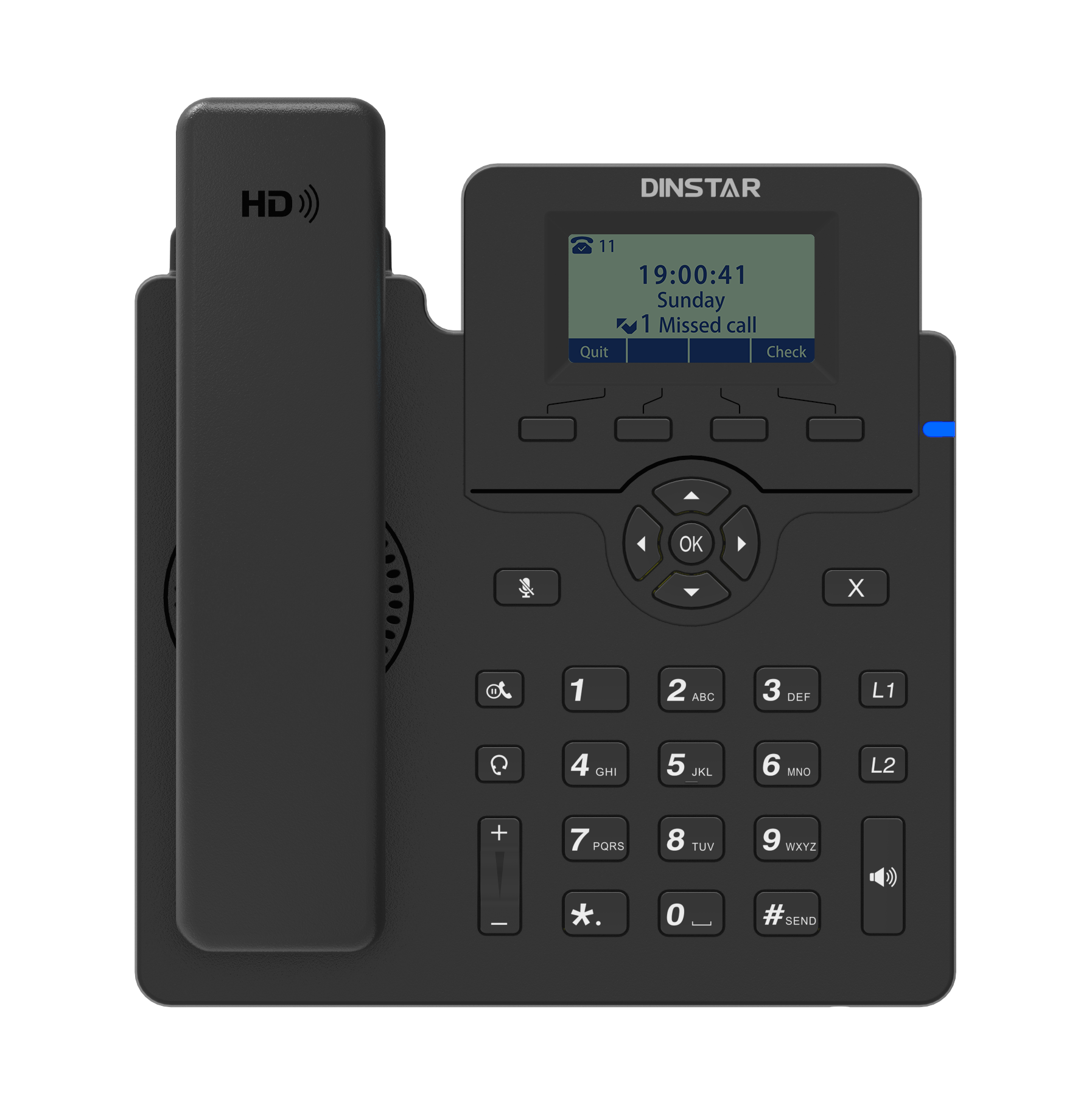 VoIP Phone Office IP Telephone System 2 SIP Lines IP POE Phone