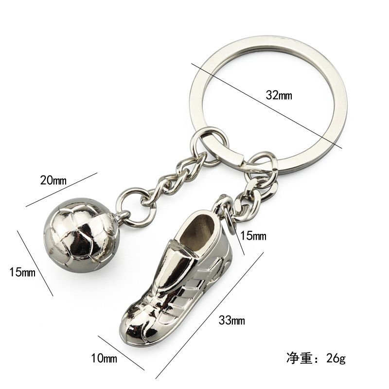 wholesale custom Sports Shoes ball keychain soccer club promotion gift football shoes keychain