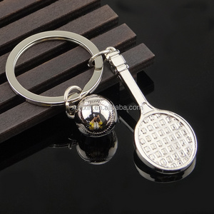 3D tennis Sports ball keychain bowlling golf badminton key ring club promotion gift football shoes keychain