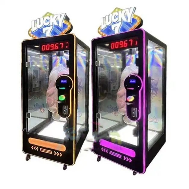 Popular Arcade Coin Operated Games Lucky 7 Cut Prize Game Claw Machine Crane Claw Machine For Sale