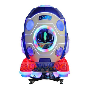 coin operate game machine Space Capsule kiddie rides with game scree for children