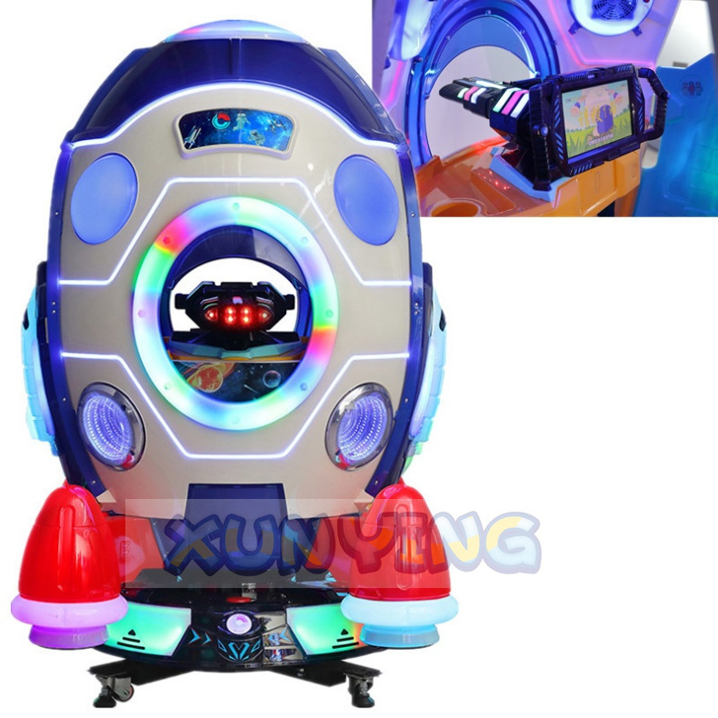 coin operate game machine Space Capsule kiddie rides with game scree ...