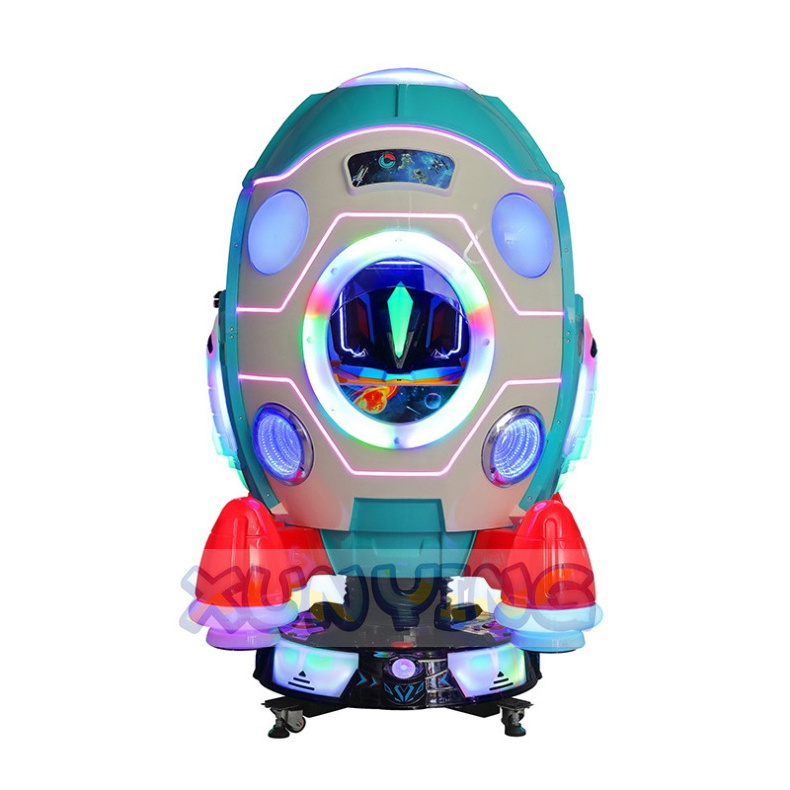 coin operate game machine Space Capsule kiddie rides with game scree ...