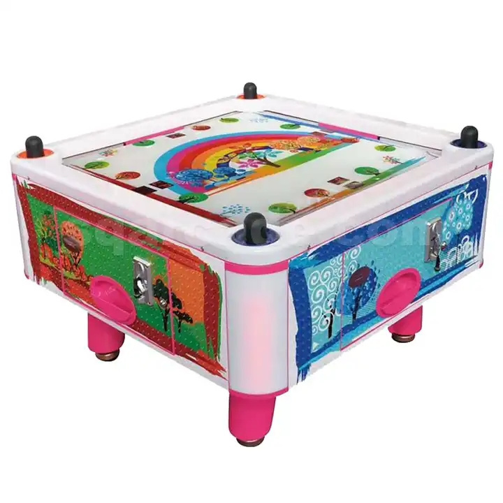 4 Player Coin Operated Curved Tournament Choice Air Hockey Table with Electronic Scorer Hockey Game Machine