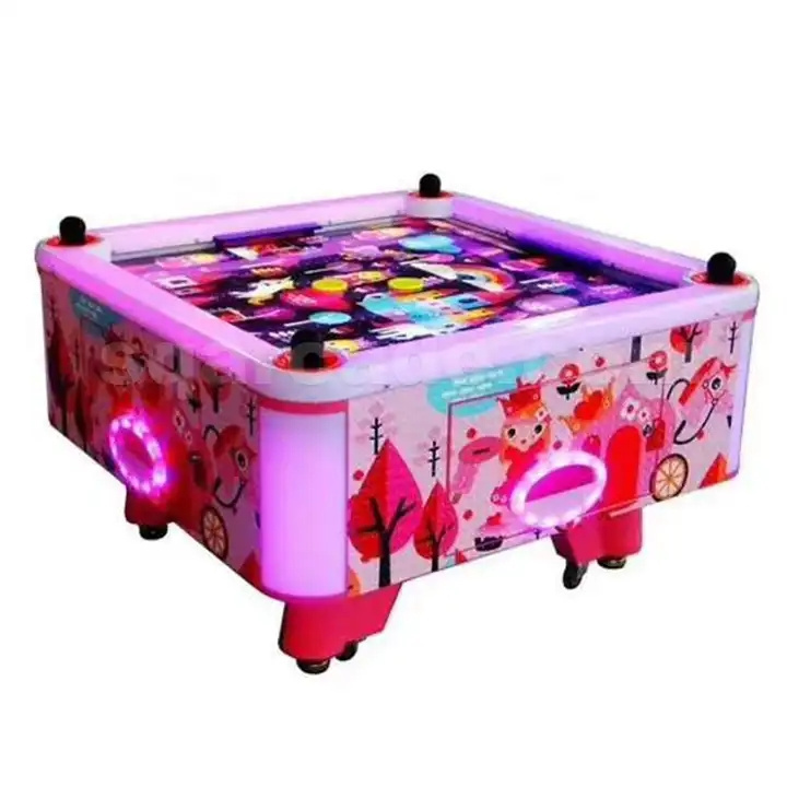 4 Player Coin Operated Curved Tournament Choice Air Hockey Table with Electronic Scorer Hockey Game Machine