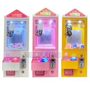 custom mini coin operated grabbing plush dolls vending game tabletop arcade claw crane machine for sale