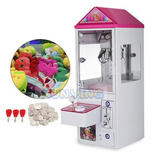 custom mini coin operated grabbing plush dolls vending game tabletop arcade claw crane machine for sale