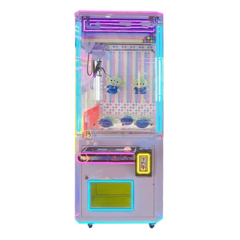 Coin Operated Child Crazy Toy Crane Claw Vending Gift Game Machine