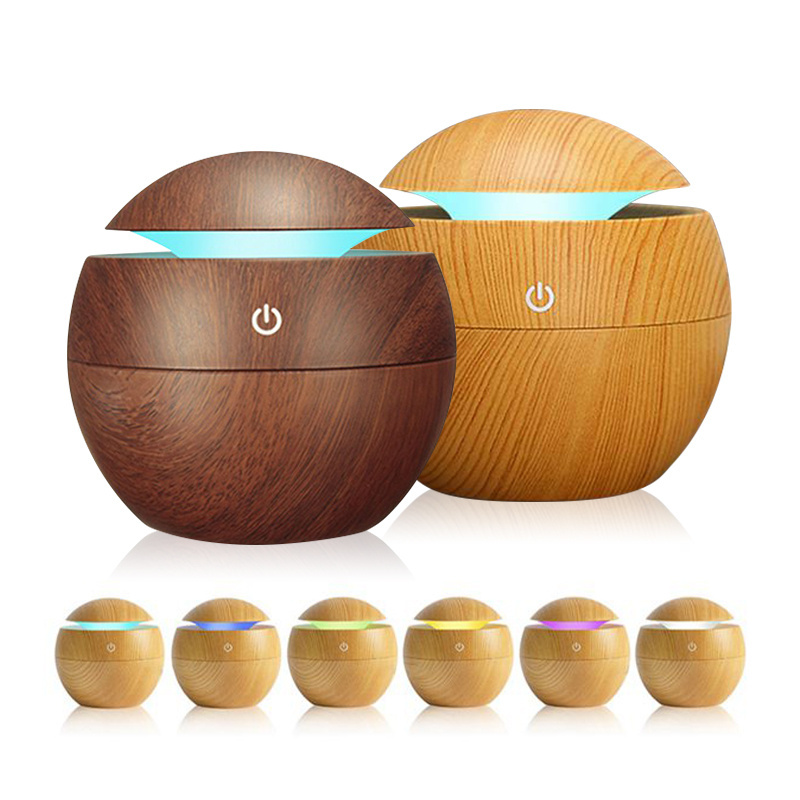 130ML Desktop Wood Grain Usb Filter Kid Ultrasonic Cool Mist Mini Humidifier