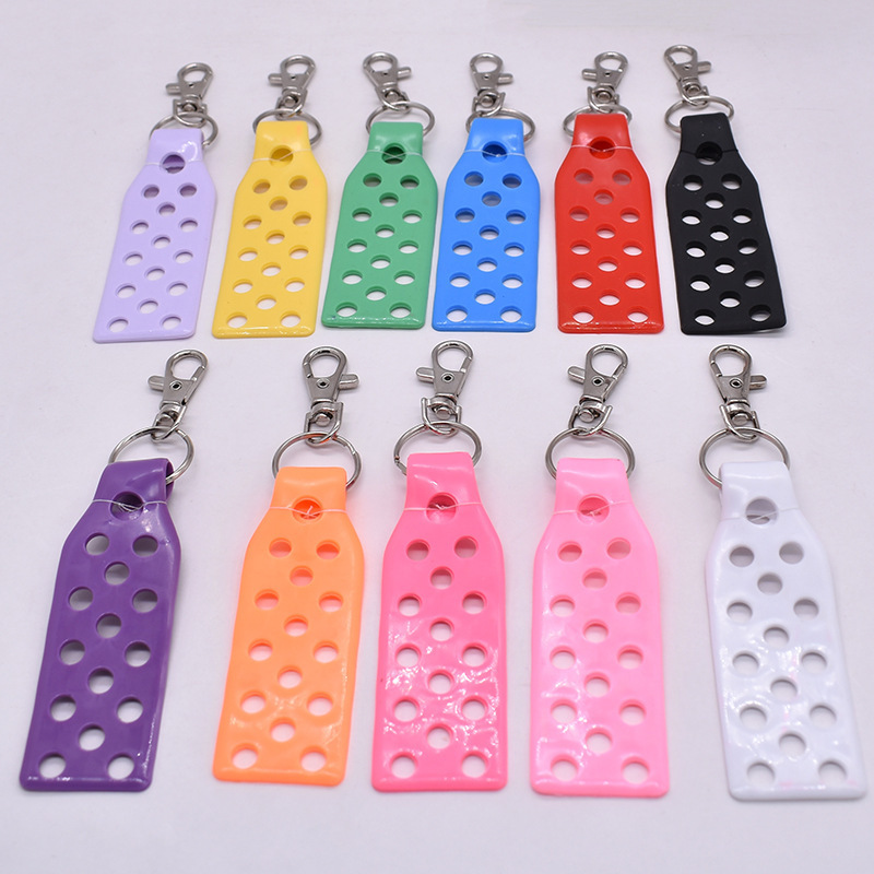 Wholesale charms strap shoes key chain decoration mini unique soft pvc key rings diy accessories shoes keychain