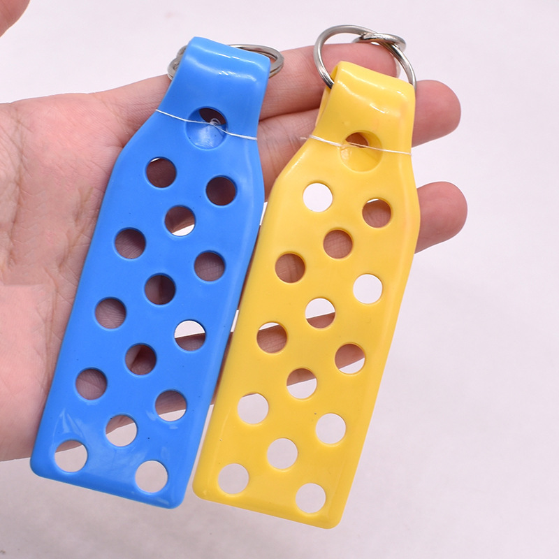 Wholesale charms strap shoes key chain decoration mini unique soft pvc key rings diy accessories shoes keychain