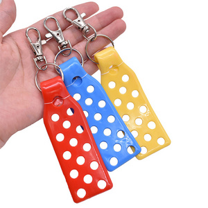 Wholesale charms strap shoes key chain decoration mini unique soft pvc key rings diy accessories shoes keychain