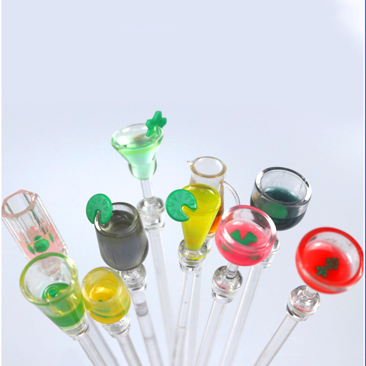 Factory bar accessories custom stir wine swizzler spoon  glasses 23 28 cm long swizzle cocktail plastic acrylic drink stirrers