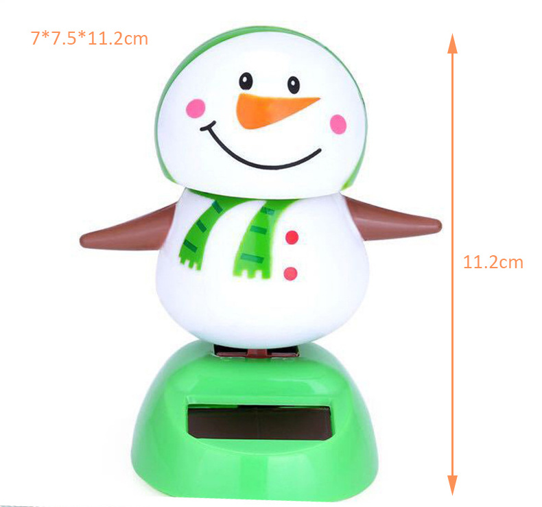 Christmas santa claus snowman solar bobblehead for car dashboard toy desk festival gift home decoration interior accessories