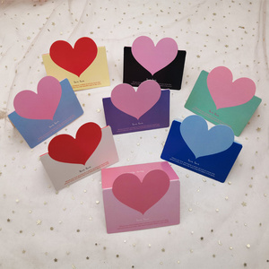 Love  wholesale stock thank you paper cake accessories greeting invitation custom bulk cheap heart shape happy birthday cards