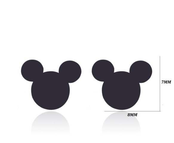 Cute Cartoon Kawaii Stainless Steel Mickey and Minnie stud Earrings gold plating women ear nail  jewelry factory