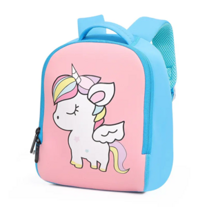 Customized Neoprene Bagpack Mini Cartoon Toddler School Bag Baby Things Cute Unicorn Nursery Kids Backpack Case Pencil Bag