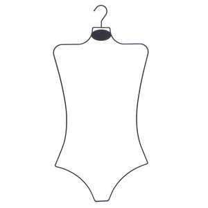 Hot Sale black Full Body Shape Metal Swimsuit Swimwear Bikini Hangers For Display