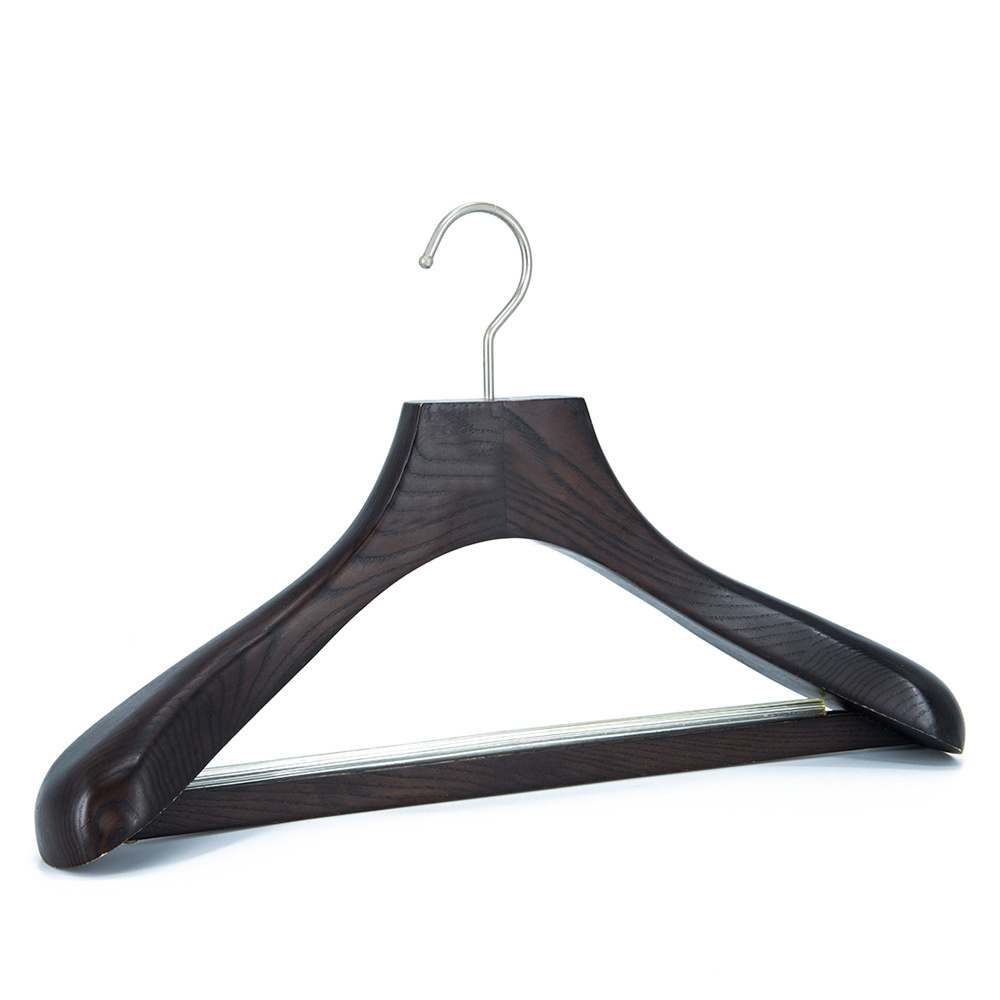 Smart Solid Wooden Suit Coat Hangers with Swivel Hook Smooth Surface Wood Hangers for Store Wardrobe Office Bathroom Use