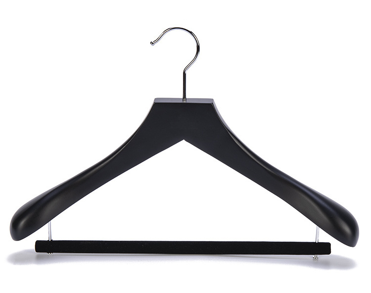 Luxury Black display Wooden Garment Coat Clothes Hanger