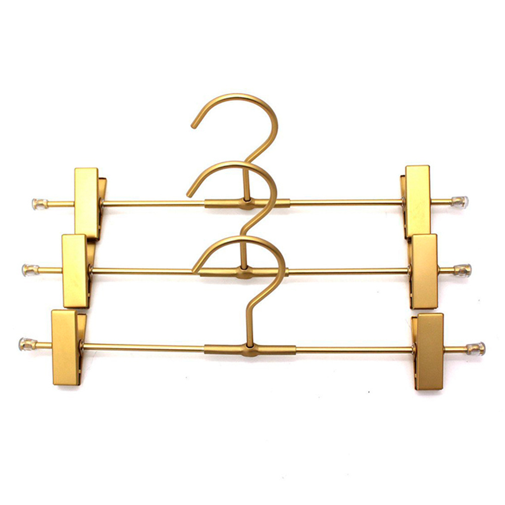 Wholesale Gold Aluminium Pants Trousers Hangers Metal With Clips