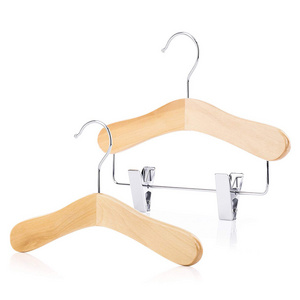 High quality wholesale baby infant toddler children kids cloth wooden hanger