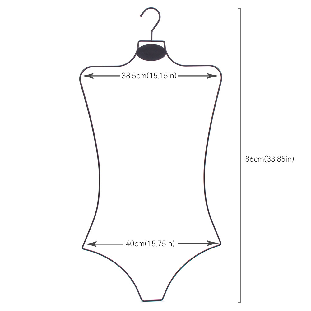 Hot Sale black Full Body Shape Metal Swimsuit Swimwear Bikini Hangers For Display