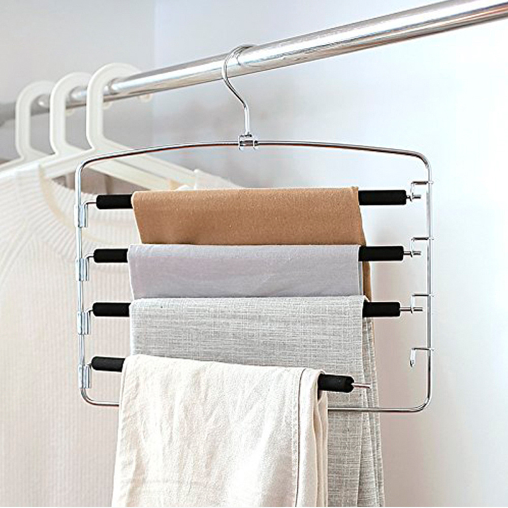 Smart High Quality Multilayer Metal Tower Scarf Hanger Space-Saving Wood Rack for Clothing Wardrobe Bathroom Use