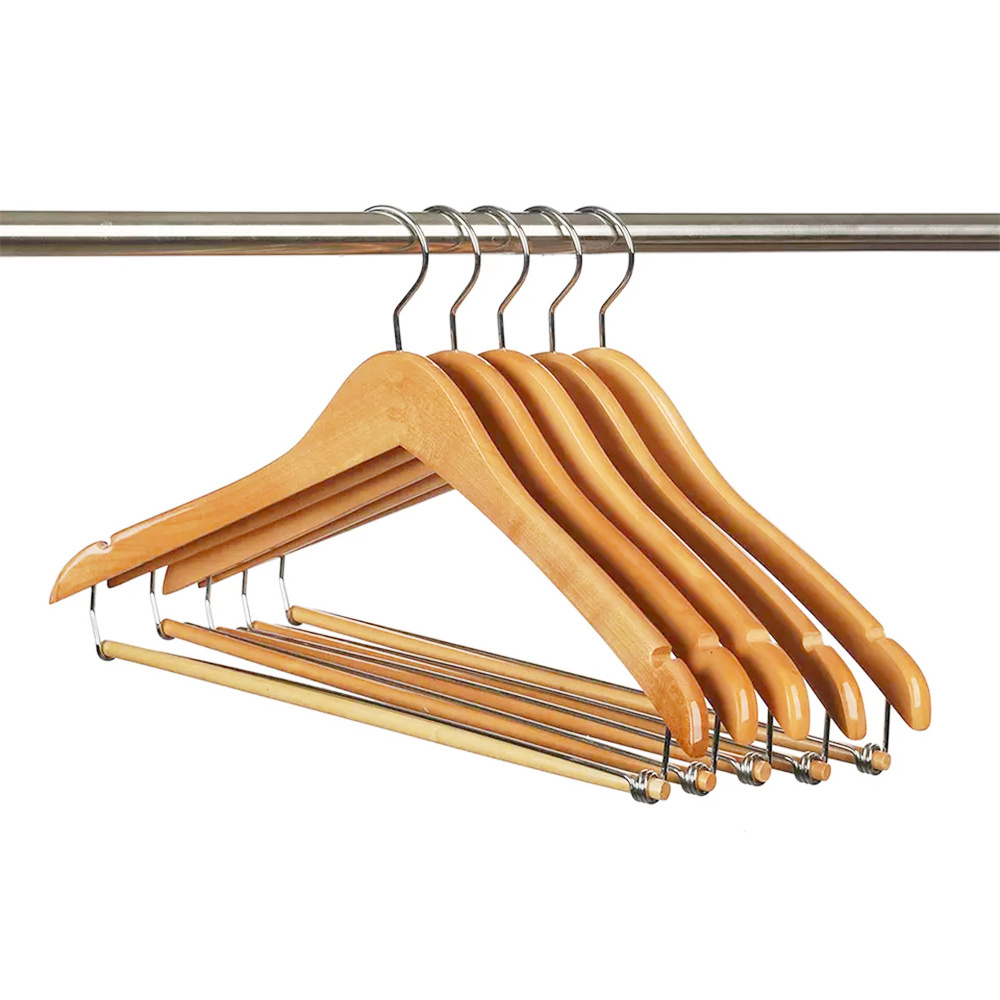 XUNZE High Quality Solid Wood Factory Price Hangers Single Tier Suit Skirt Cleaning Cloths Store Wardrobe Bathroom Living Room