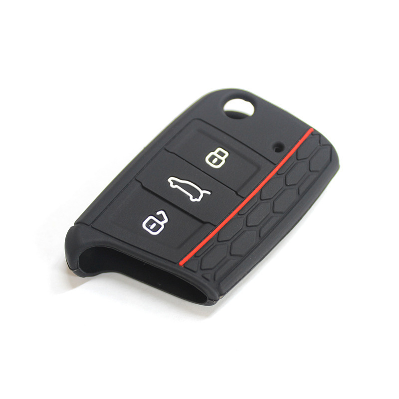 Silicone Car Key Case Remote Bag Holder Cover Shell For Volkswagen VW Golf 7 MK7