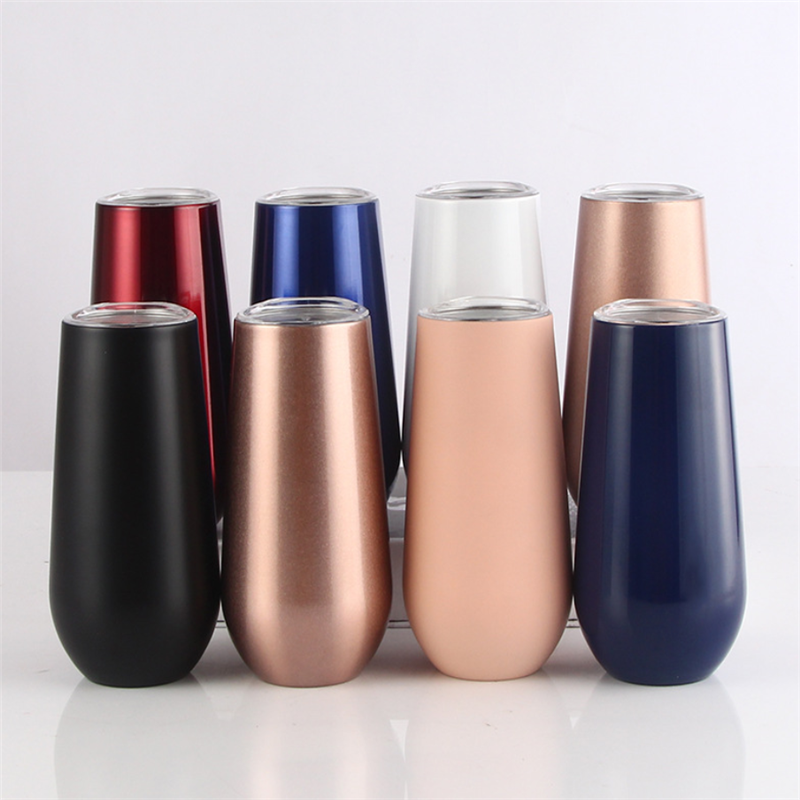 6oz Egg Shaped Cup 10 Styles Stainless Steel Vacuum Cup Outdoor Travel Wine Glasses Drinking Tumbler Mugs creative drinkware