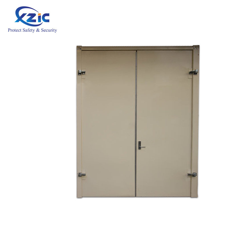 Acoustic steel KTV movie theater door with pressed galvanized steel metal door frame and jamb