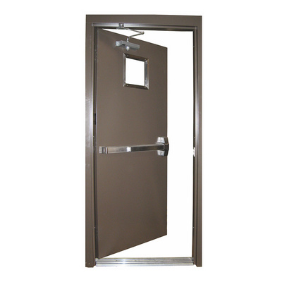 Manufacturing UL listed 90 minutes fire safety door with glass commercial exterior fire rated steel doors metal fire proof door