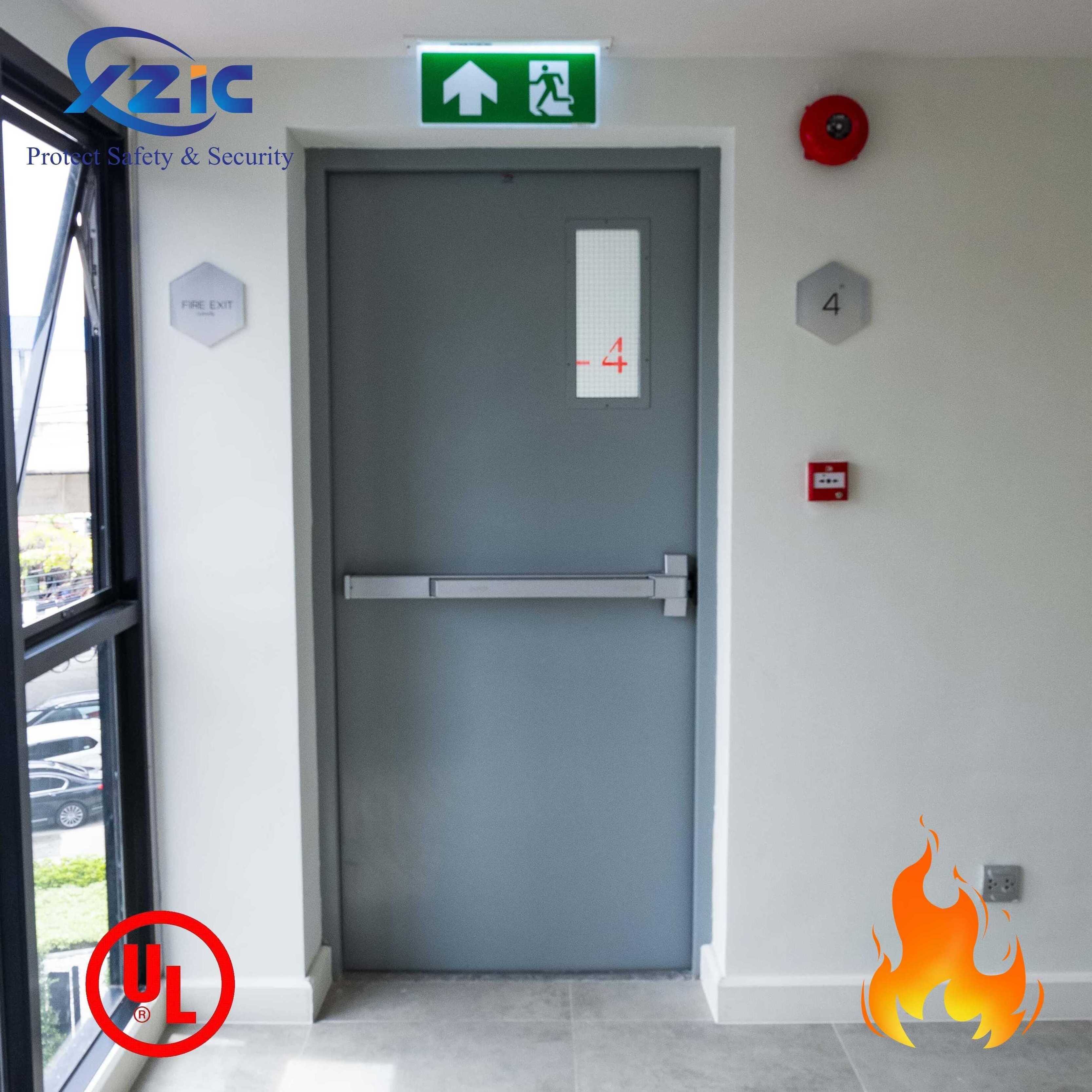 UL 2 hours fire primed steel commercial door exterior fire rated steel doors burgalary & fire rated doors