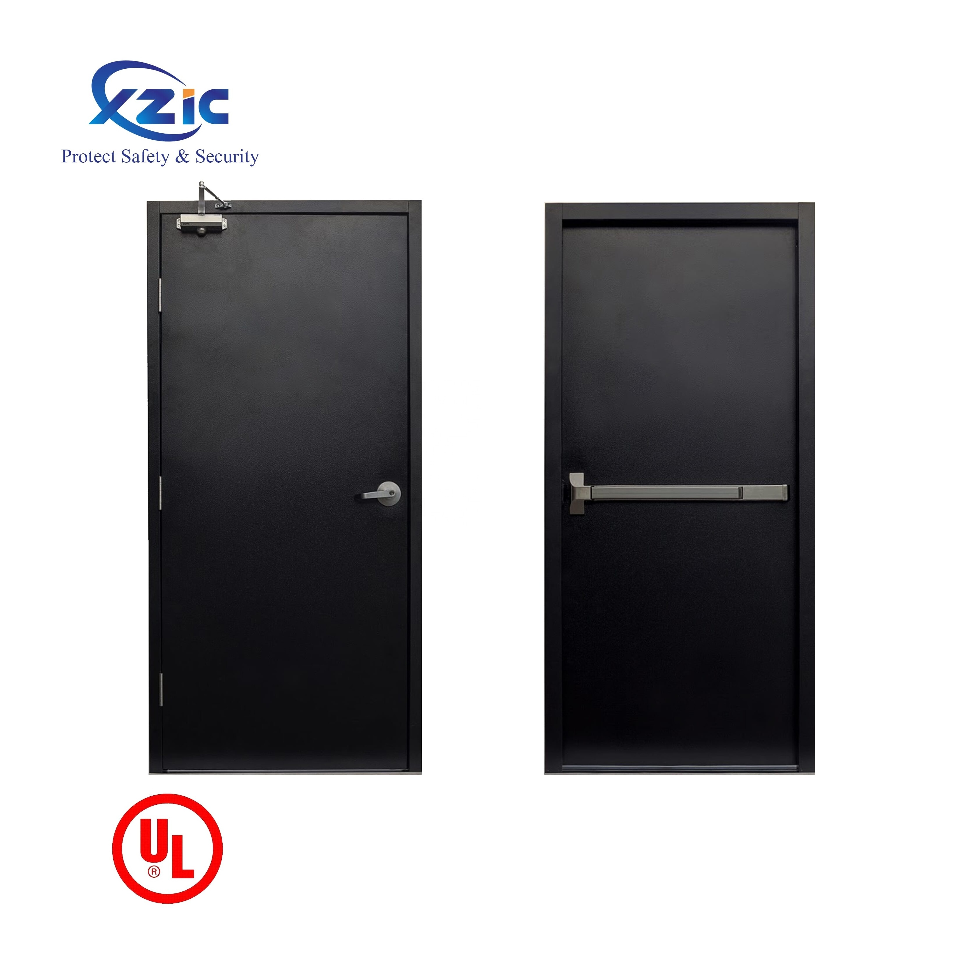 UL certified fire door 3 hour application Commercial Interior Galvanized Steel Fire Rated Powder Coated Doors Manufacturers