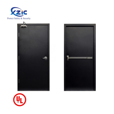 UL certified fire door 3 hour application Commercial Interior Galvanized Steel Fire Rated Powder Coated Doors Manufacturers