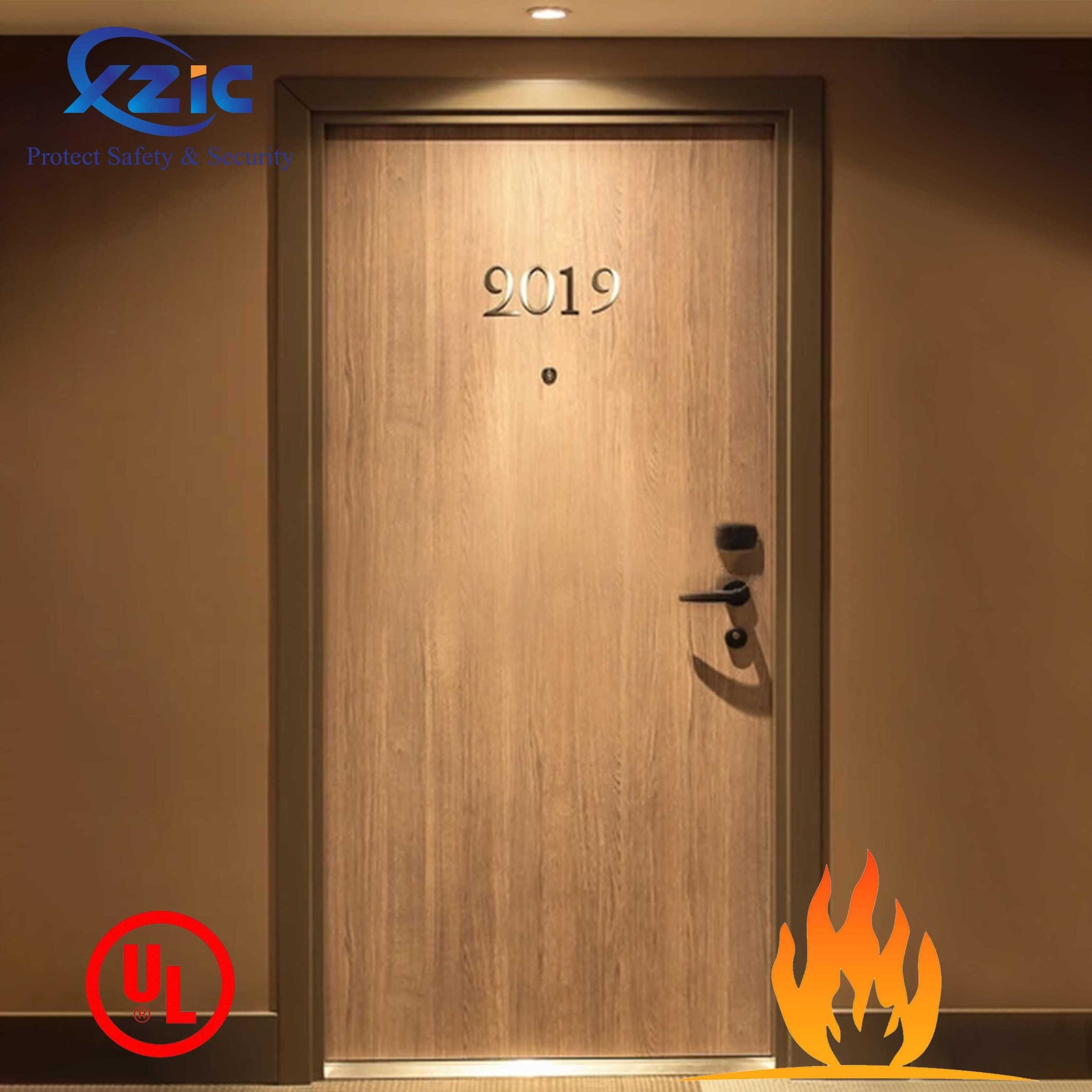 Apartment Hotel wooden Interior Doors Fire rated Door 20/30/45/60/90 minutes Security Door