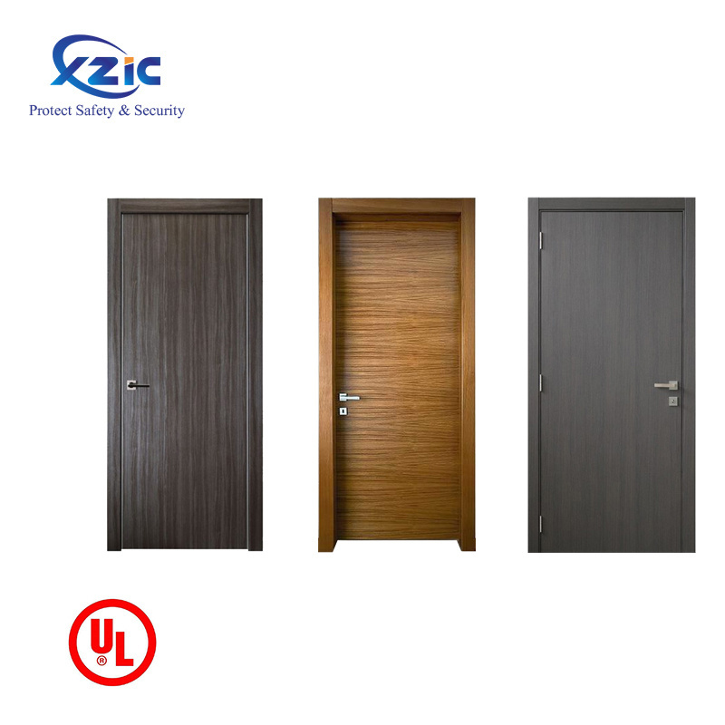 UL 90 Minutes Fire Rated Wood Door Soundproof/Fireproof wooden door for Hotel Guest Room