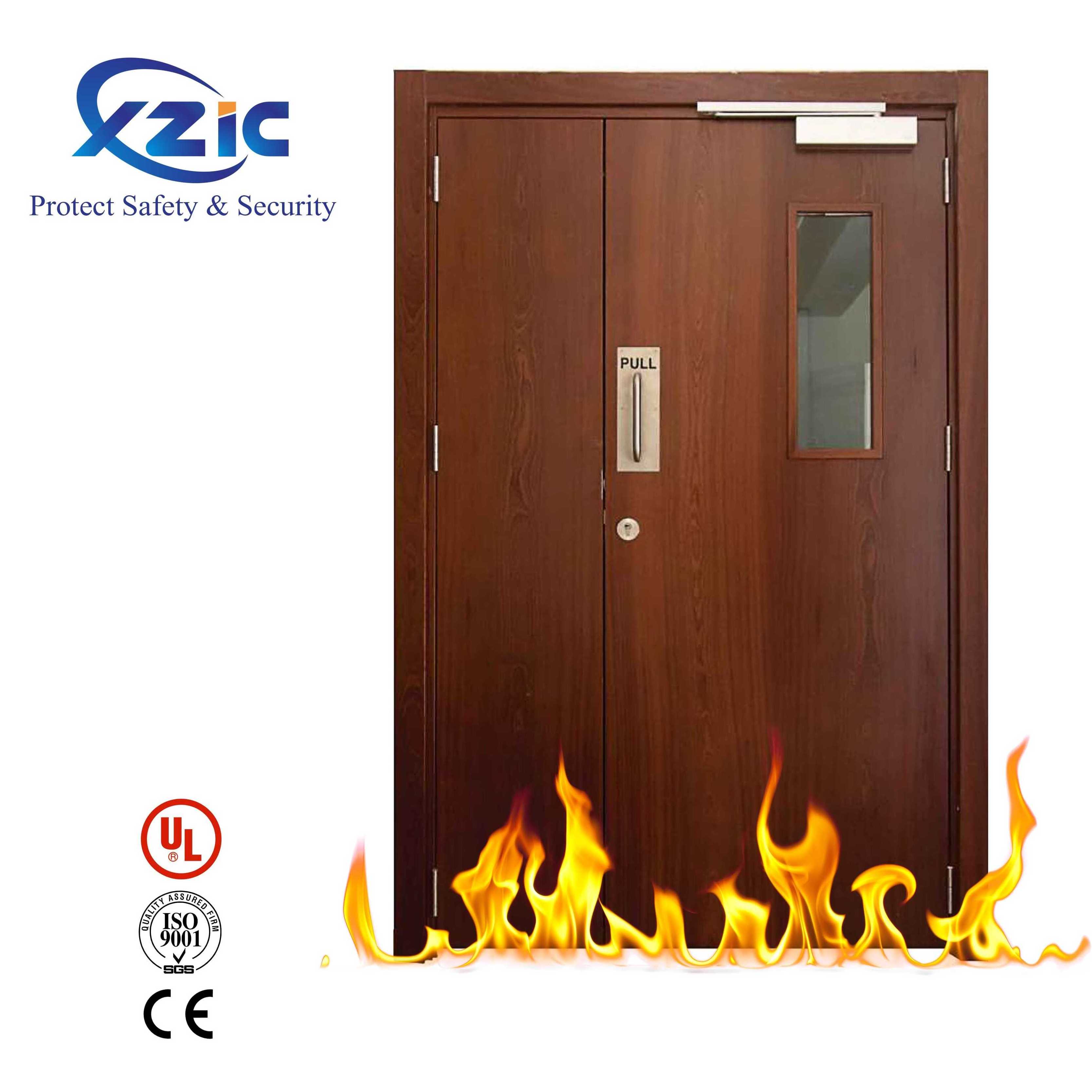 Apartment Hotel wooden Interior Doors Fire rated Door 20/30/45/60/90 minutes Security Door