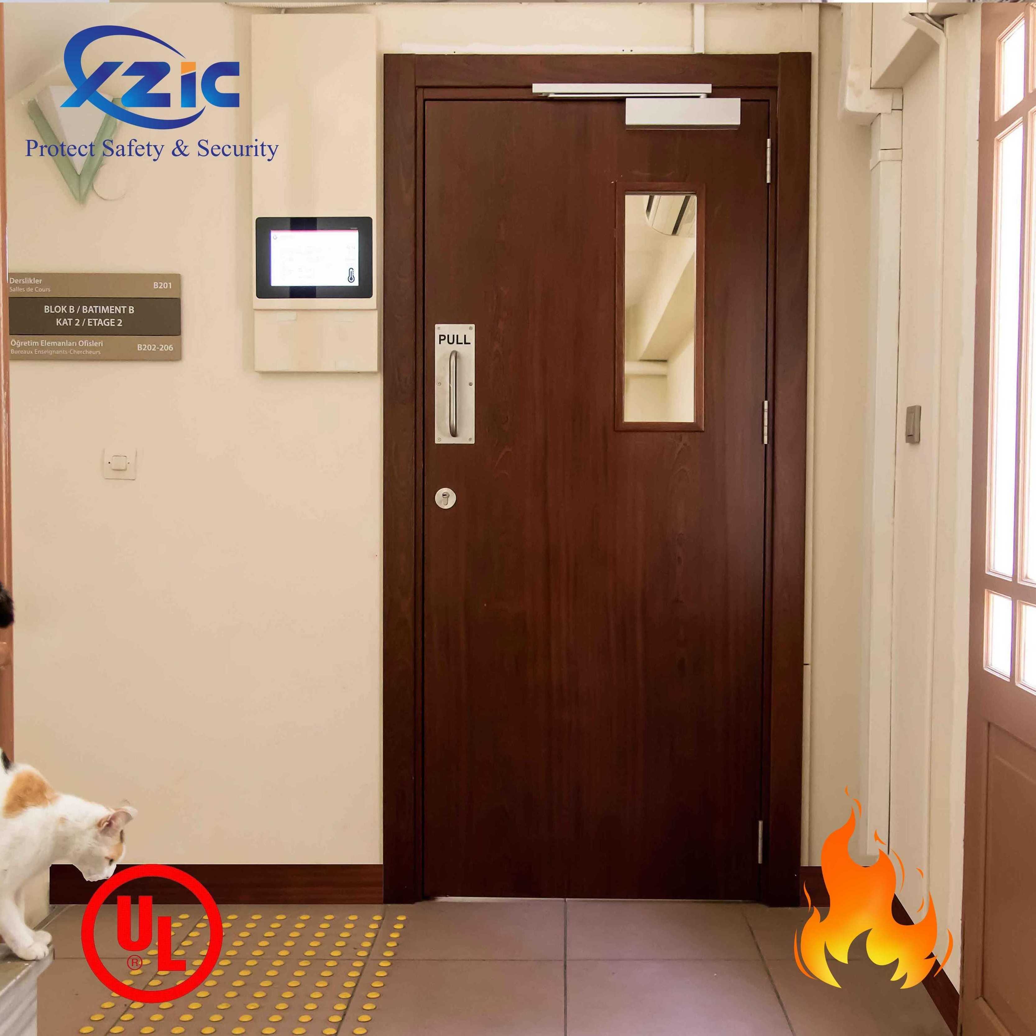 Apartment Hotel wooden Interior Doors Fire rated Door 20/30/45/60/90 minutes Security Door